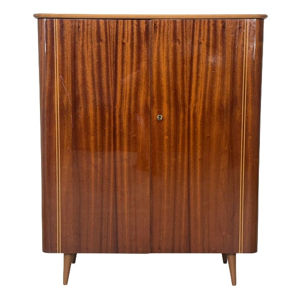 Mid-Century Mahogany Wardrobe, 1960s For Sale