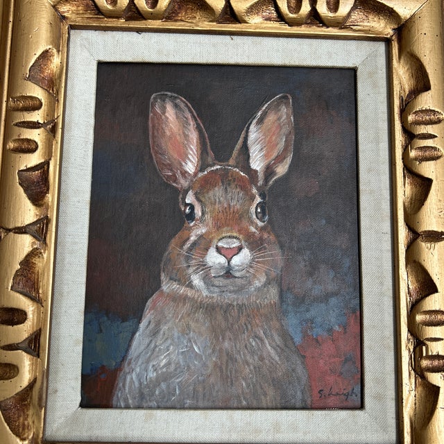 Contemporary original rabbit painting by Stephen Heigh. Signed and framed. Measures 8x10 or 15x17 framed. Check out my...