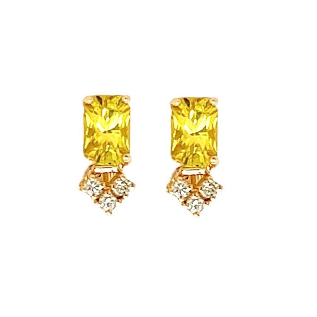 Natural Sapphire Diamond Earrings 14k Gold 1.74 TCW Certified For Sale - Image 12 of 18