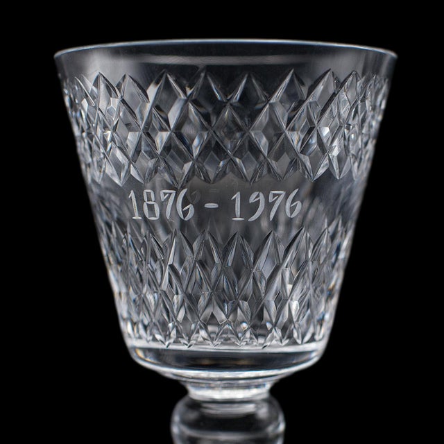 Glass Set of 6 Vintage Claret Glasses, Swedish, Crystal Wine Goblet, Afors Centenary For Sale - Image 7 of 9