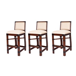 David Francis Windsor Bar Stools - Set of 3 For Sale