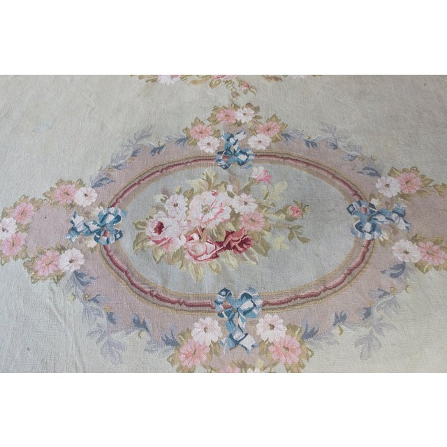 Late 20th Century Indian Aubusson Rug For Sale - Image 12 of 15