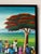 Green Vintage Barnes Folk Art Market Scene Oil on Canvas Painting – Framed For Sale - Image 8 of 14