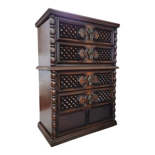 Spanish Revival Chest of Drawers For Sale