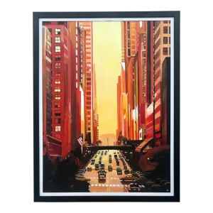 Angela Wakefield, New York City NYC Street Sunshine Landscape Painting by British Cityscape Artist, 2017