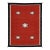 9x12 Modern Navajo Style Flatweave Red Wool Area Rug - Geometric Star & Diamond For Sale