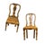 Antique European provincial variants of the Queen Anne period, featuring a curved, spoon-shaped backrest and a contoured...