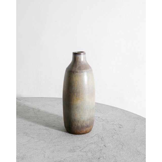 Swedish Mid Century Stoneware Ceramic Vase by Carl-Harry Stålhane for Rörstrand Sweden, 1950s For Sale - Image 3 of 6