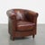 Dark Cognac Sheepskin Club Armchair For Sale - Image 15 of 15