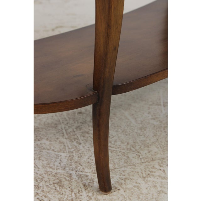 Pair of Baker Three-Tier Leather Top Stands For Sale - Image 9 of 14