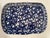 Antique Spongeware decorated blue and white stoneware platter, probably from Lancaster County, PA. from the 1800's. A...