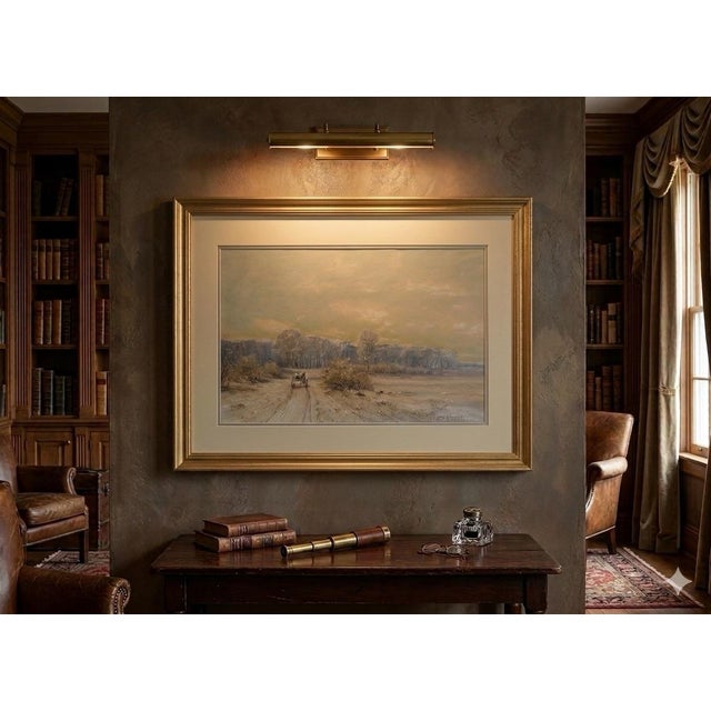 NOTE: This piece can be local picked up in Denver, CO Authentic 19th Century Harvey Otis Young Watercolor Painting – Large...