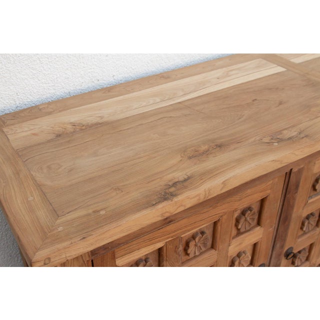 Contemporary Reclaimed Teak Lotus Flower Sideboard For Sale - Image 3 of 11