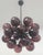 Italian sputnik chandelier with 24 amethyst Murano glass globes carefully hand blown with bubbles inside the glass using...