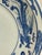 Blue Vintage Blue and White Dragon and Phoenix Chinoiserie 14.75” Charger on Stand For Sale - Image 8 of 12