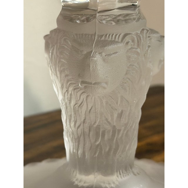 1870s Gillinder & Sons Frosted Lion Covered Glass Compote For Sale In Dallas - Image 6 of 17