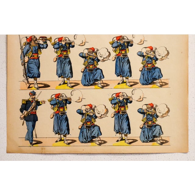 French 1880s - 1890s French Military Print - Imagerie d'Épinal #117 - Turcos For Sale - Image 3 of 4