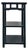 Oriental Black Lacquer Rectangular Wood Plant Stand Pedestal Table For Sale