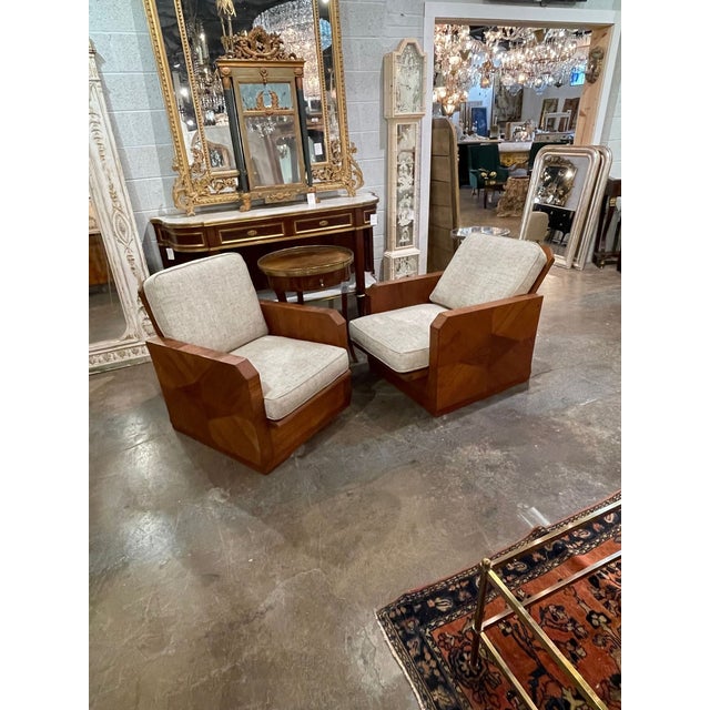 Great pair of Italian mid-century reclining club chairs. Circa 1970. A fine addition to any home!
