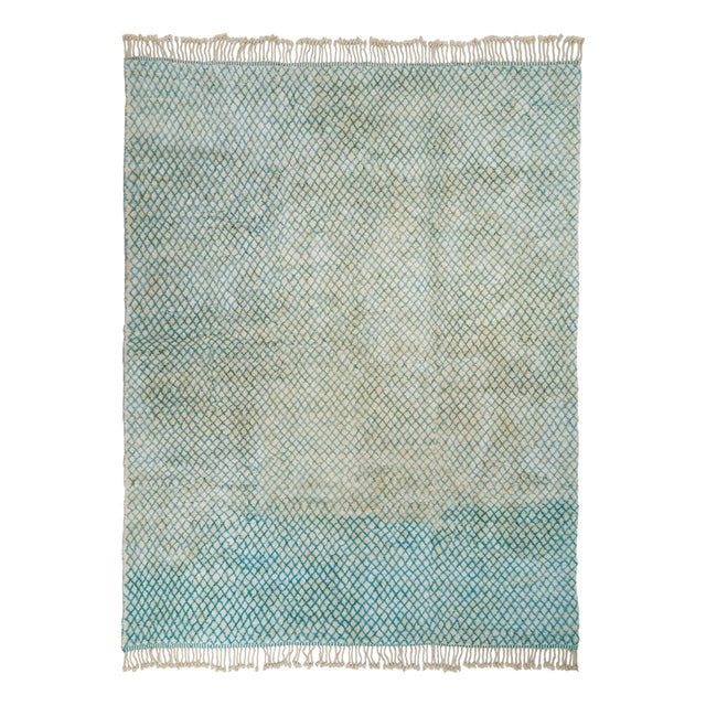 Textured Hand-Knotted Wool Rug by Azele Studio For Sale