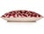 Mid-Century Modern Ruby Red & Ivory Ikat Velvet Lumbar Pillow 16x24 | Classic Statement Luxury For Sale - Image 3 of 9
