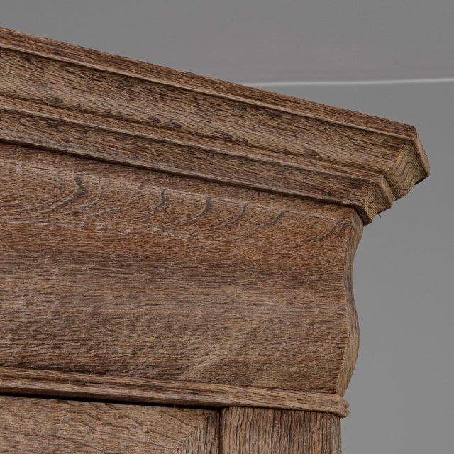 1880s French Provincial Oak Vitrine With Wire Mesh Doors For Sale - Image 10 of 18