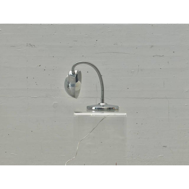 Chrome Table Lamp with Gooseneck, Italy, 1960s For Sale - Image 11 of 18