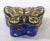 Small Vintage Chinese Cloisonne Butterfly Enamel & Brass Pill Box Holder For Sale - Image 4 of 6