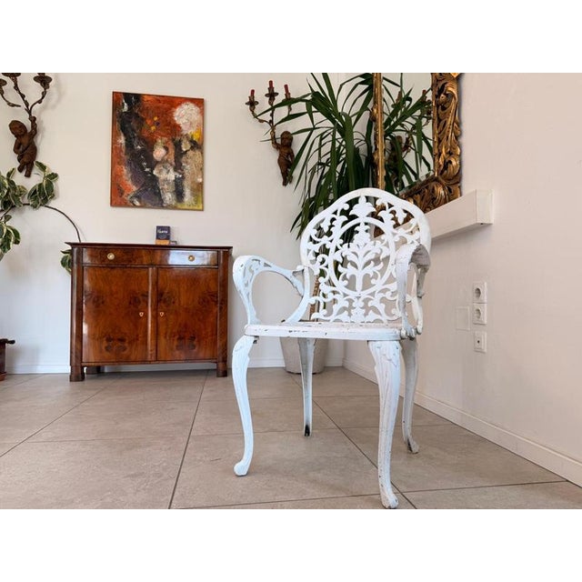 Antique Iron Garden Chair, 1890s For Sale - Image 10 of 10