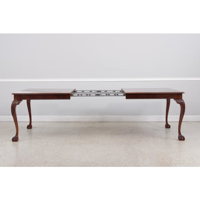 Stickley Mahogany Inlaid Ball & Claw Dining Table For Sale - Image 10 of 15