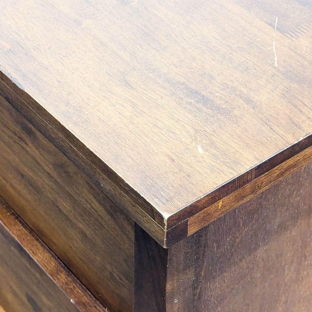 Brown Solid Wood 3-Drawer Dresser in Rich Brown Finish For Sale - Image 8 of 9