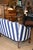 Wood Antique Settee in Italian Busatti Stripe For Sale - Image 7 of 7