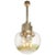 Mid-Century Modern Brass & Hand Blown Translucent/ Topaz Murano Glass Chandelier For Sale - Image 12 of 12