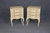 1950s 1950's Pair of Italian Venetian Style Creme Paint Decorated and Gilt Nightstands For Sale - Image 5 of 13
