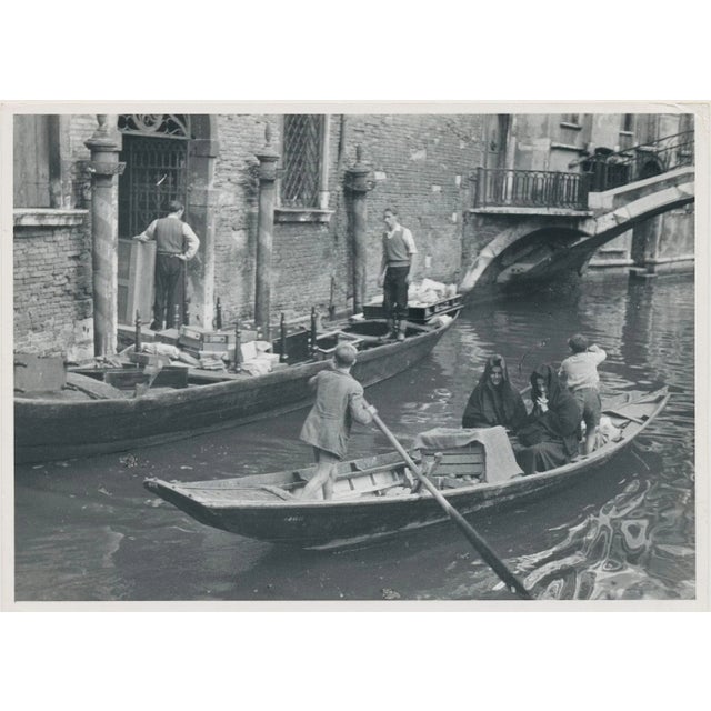 1950s Gondolas, Italy, 1950s, Black & White Photograph For Sale - Image 5 of 5