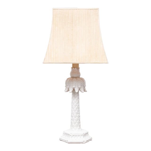 Ceramic Palm Tree Table Lamp, France, 1950s For Sale