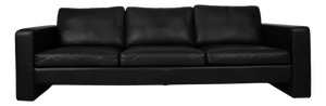Conseta 3-Seater Sofa in Black Leather from Cor