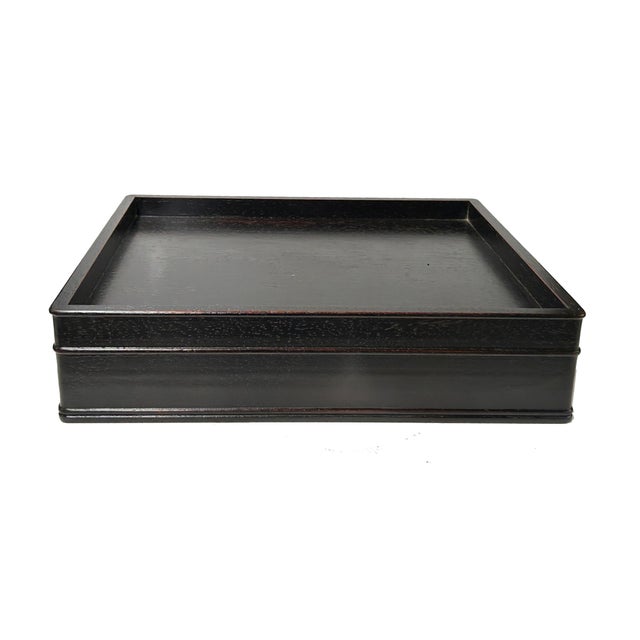 Asian Oriental Small Drawers Dark Brown Rectangular Accent Treasure Chest Box For Sale - Image 3 of 7
