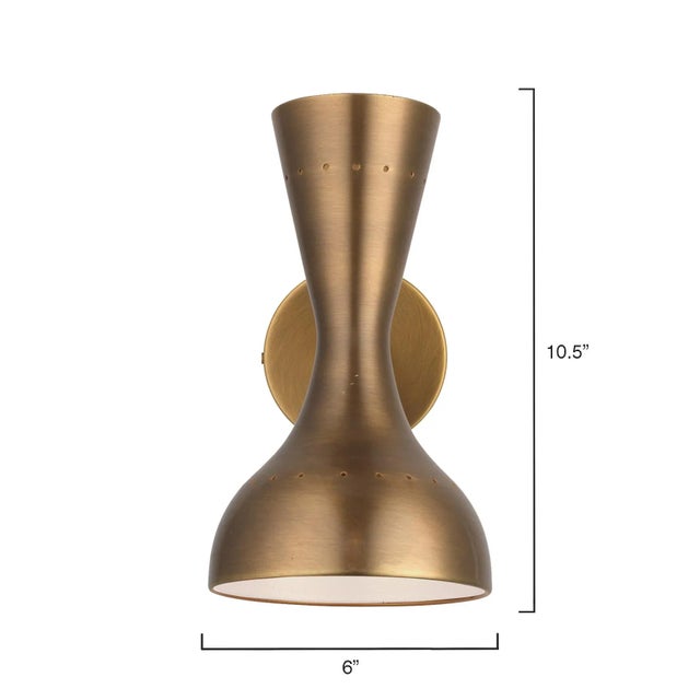Jamie Young Jamie Young Pisa Wall Sconce in Antique Brass For Sale - Image 4 of 7