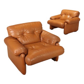 Coronado Lounge Chairs attributed to Tobia Scarpa for B&B Italia, Set of 2 For Sale