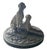 1980s Cast Marble Sculpture of Two Hunting Dogs on a Round Base For Sale In West Palm - Image 6 of 12