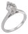Vintage Gia 1.02 Carat Antique Pear Shape Diamond 14k White Gold Engagement Ring, Size 6 For Sale