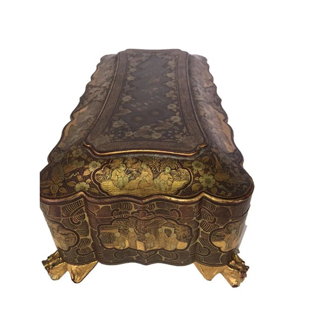 Black Antique Chinese Lacquer Game Set - 9 Pieces For Sale - Image 8 of 10