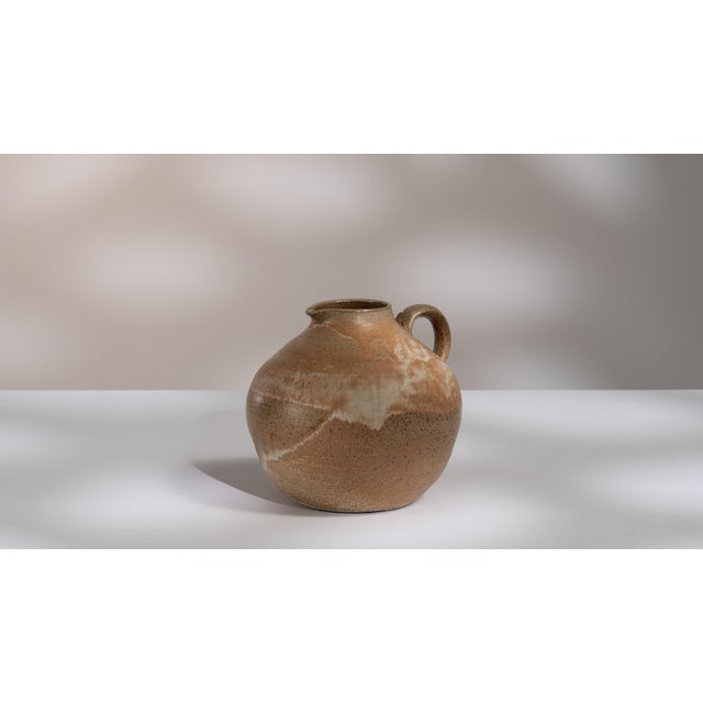 1960s Denmark Tan Ceramic Jar For Sale - Image 4 of 15