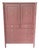 38" Finished 2 Door 5 Drawer Vintage Bamboo Style Dresser For Sale