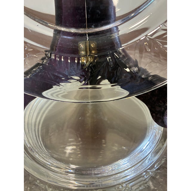Vintage Pressed Glass Salad or Dessert Plates - Set of 7 For Sale - Image 10 of 11