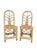 Pair of Vintage Hollywood Regency Bamboo & Rattan Dining Chairs | Palm Beach Coastal Chinoiserie Bent Bamboo High-Back Accent Chairs For Sale - Image 13 of 13