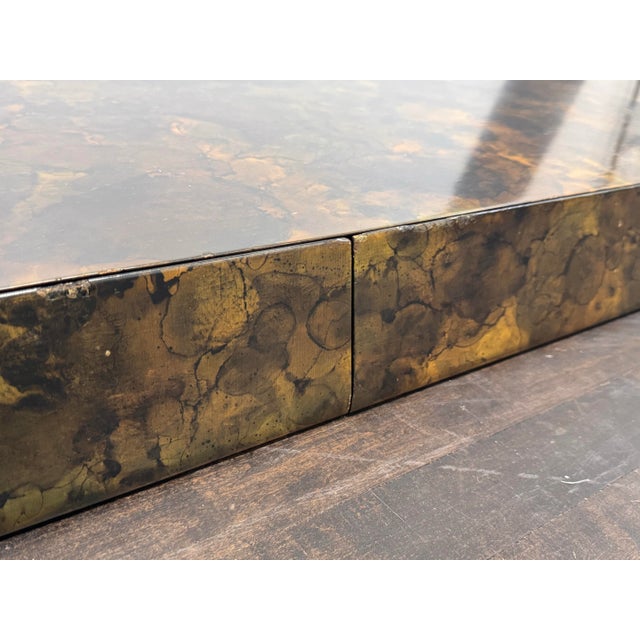 Brown Ken Fulk Custom Wall-Mounted Floating Shelf Console + Three Drawers, Vintage For Sale - Image 8 of 12