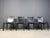Postmodern Black Leather Dining Chairs by Arper Italy, 1980s, Set of 4 For Sale - Image 3 of 10