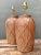 Brown Vintage Textured Ceramic Lamps - A Pair For Sale - Image 8 of 12